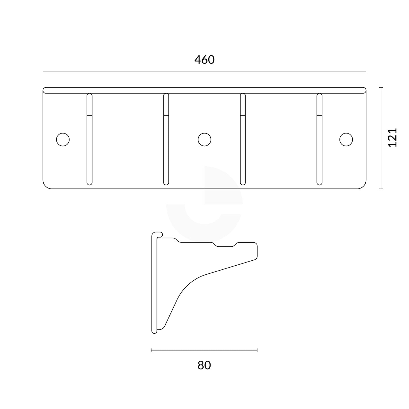 Bollard 140mm Double Hanger