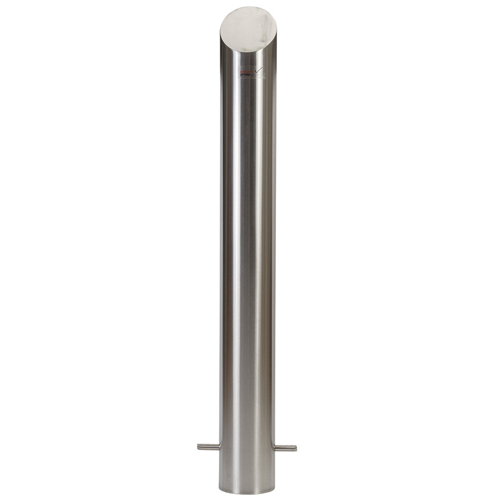 Bollard 140mm In Ground Bevelled Top - Stainless Steel 304