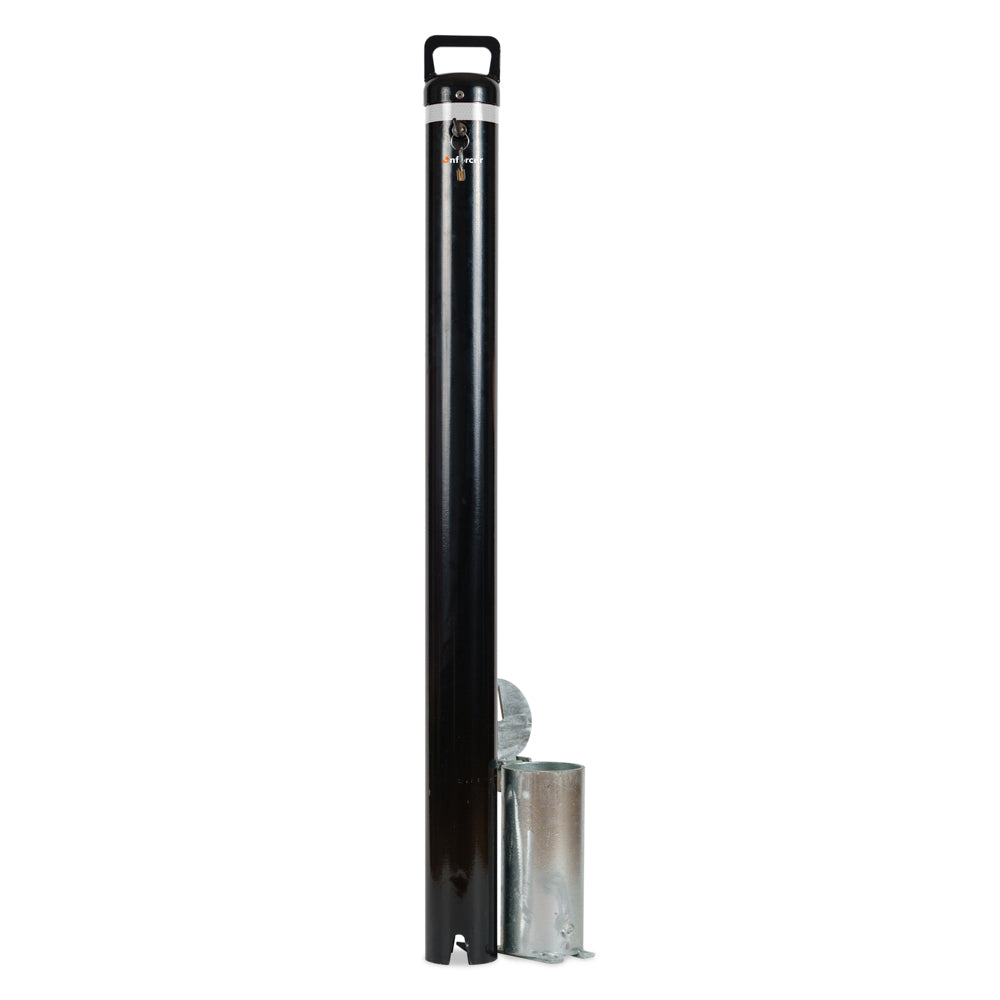 Bollard Removable KeyLock 90mm In Ground - Black