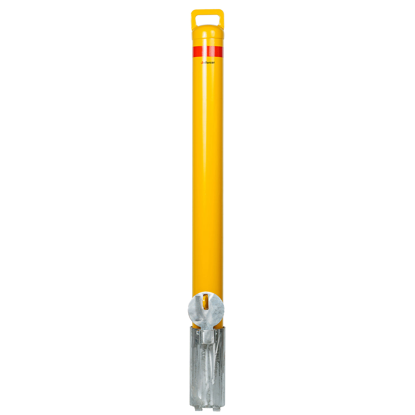 Bollard Removable Padlock 90mm In Ground - Yellow