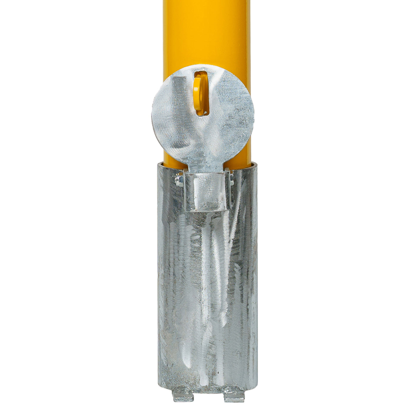 Bollard Removable Padlock 90mm In Ground - Yellow