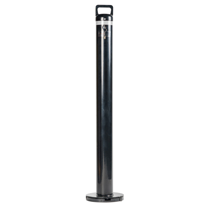 Bollard Removable 90mm Surface Mount - Keyed Alike - Black