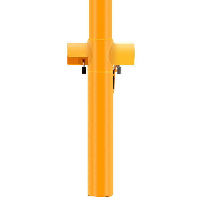 Bollard Heavy-Duty Removable In-Ground Double Lock Shared Zone Yellow