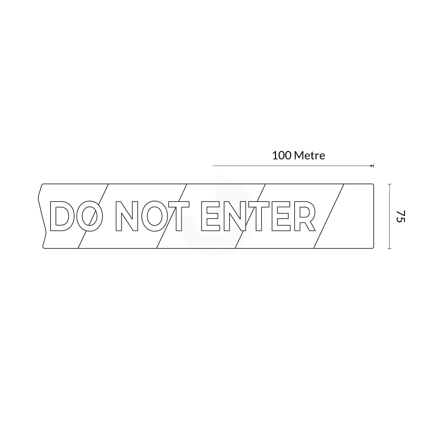 Danger Do Not Enter Barrier Tape 100m x 75mm