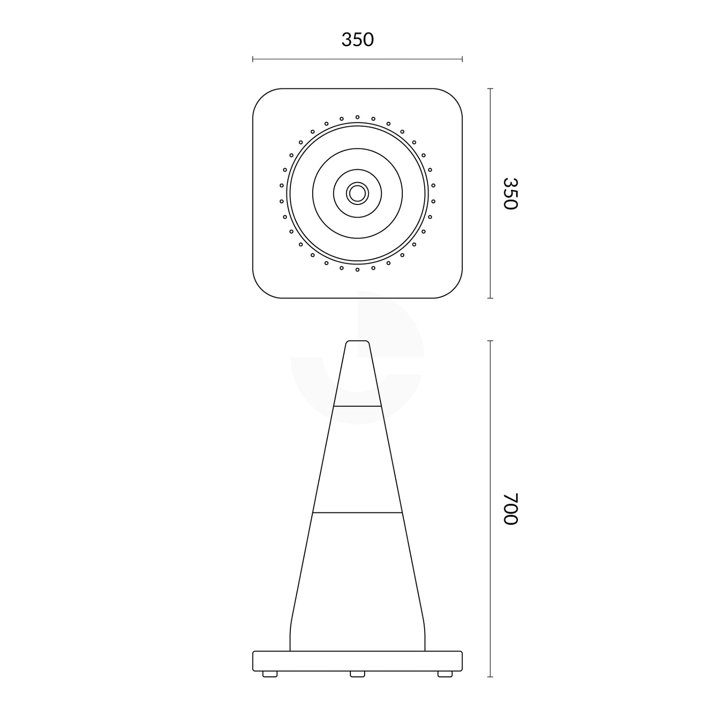 Reflective Traffic Cone 700mm