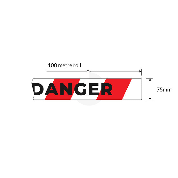 Danger Barrier Tape 100m x 75mm
