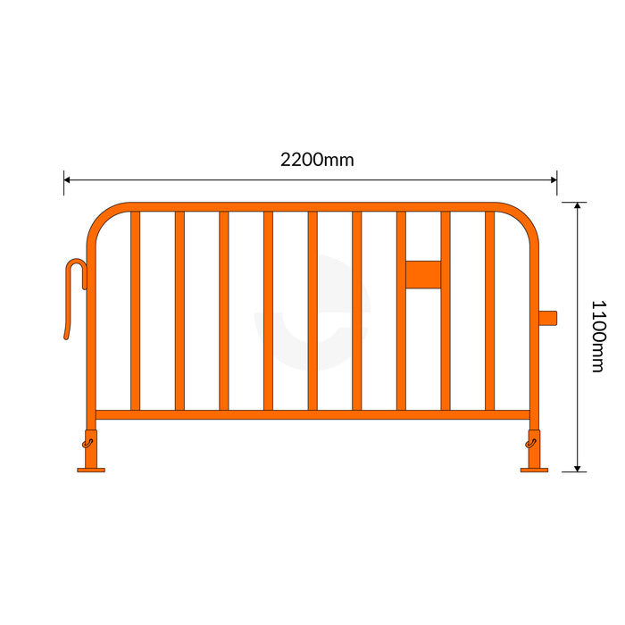 Crowd Control Barrier  Orange
