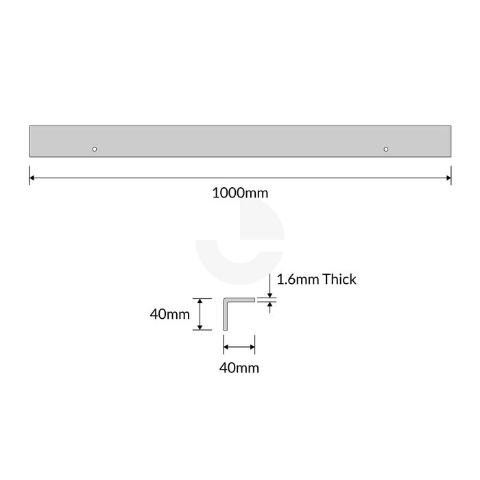 Corner Guards - 40x40mm 1 Metre Long - Stainless Steel 304