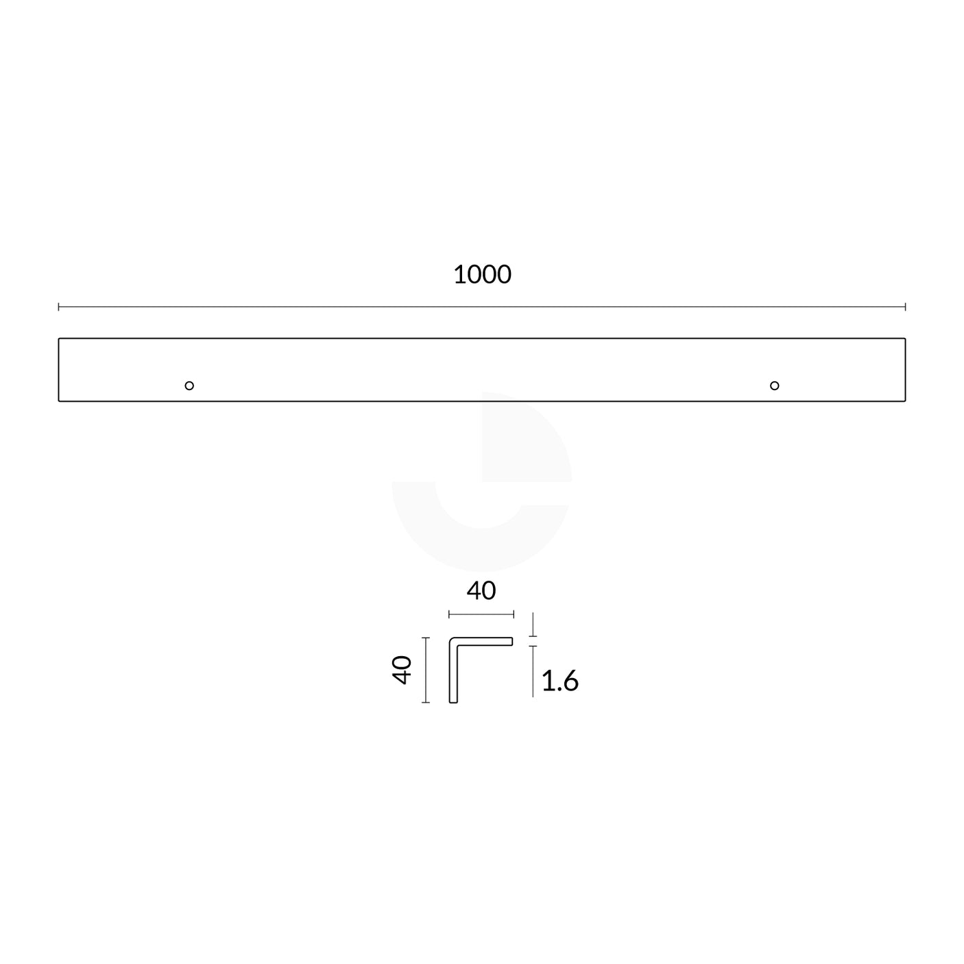 Corner Guards - 40x40mm 1 Metre Long - Stainless Steel 304