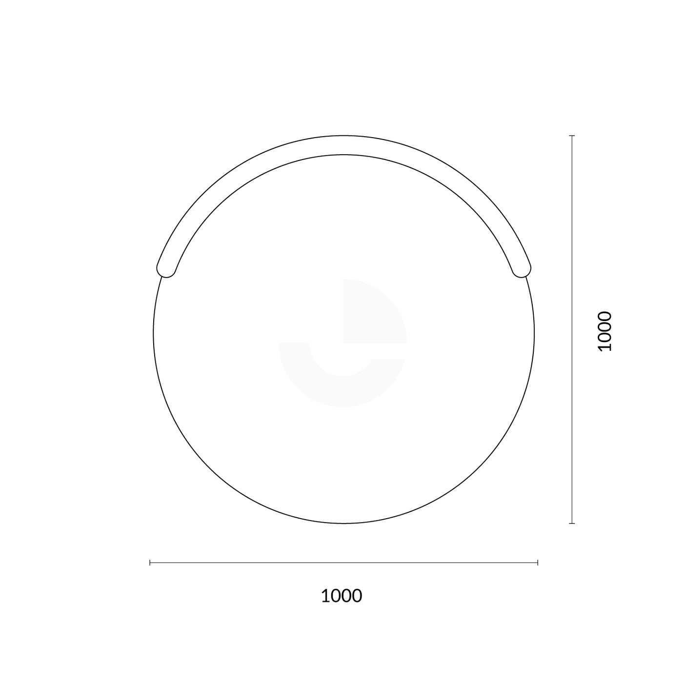 Convex Mirror Orange - 1000mm