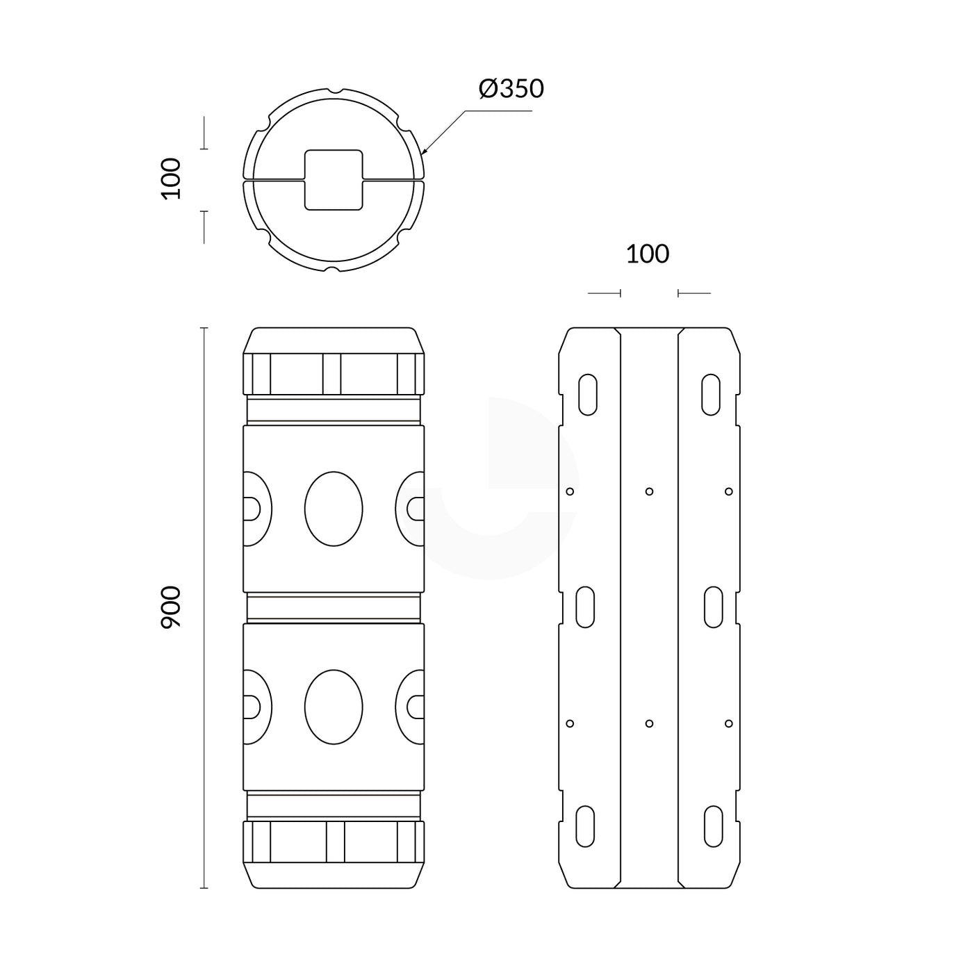 Column Protector LDPE Plastic Guard - Fits 100mm