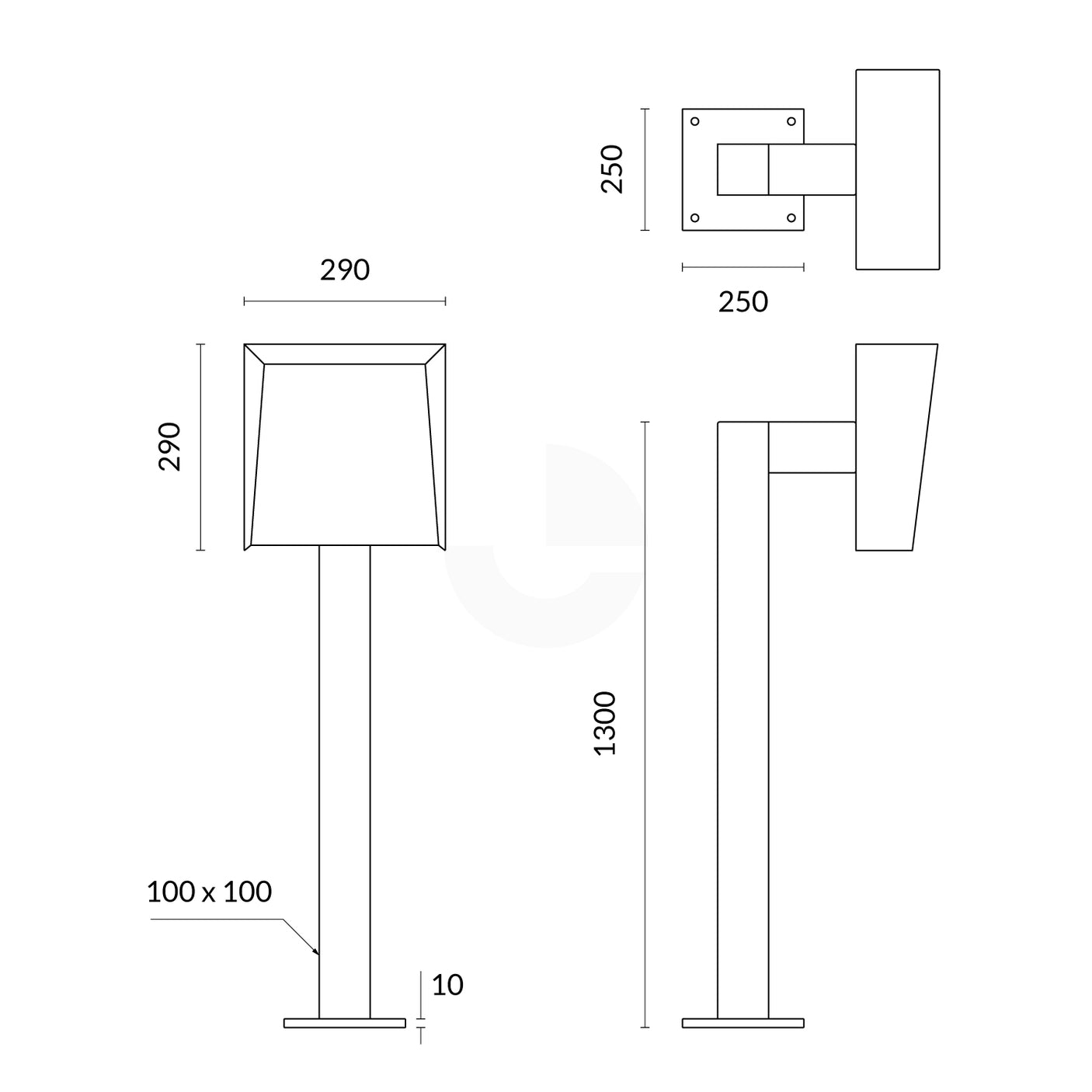 Intercom Bollard Post - Yellow