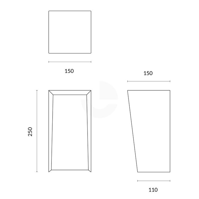 Intercom Bollard Card Reader Head Small - Yellow