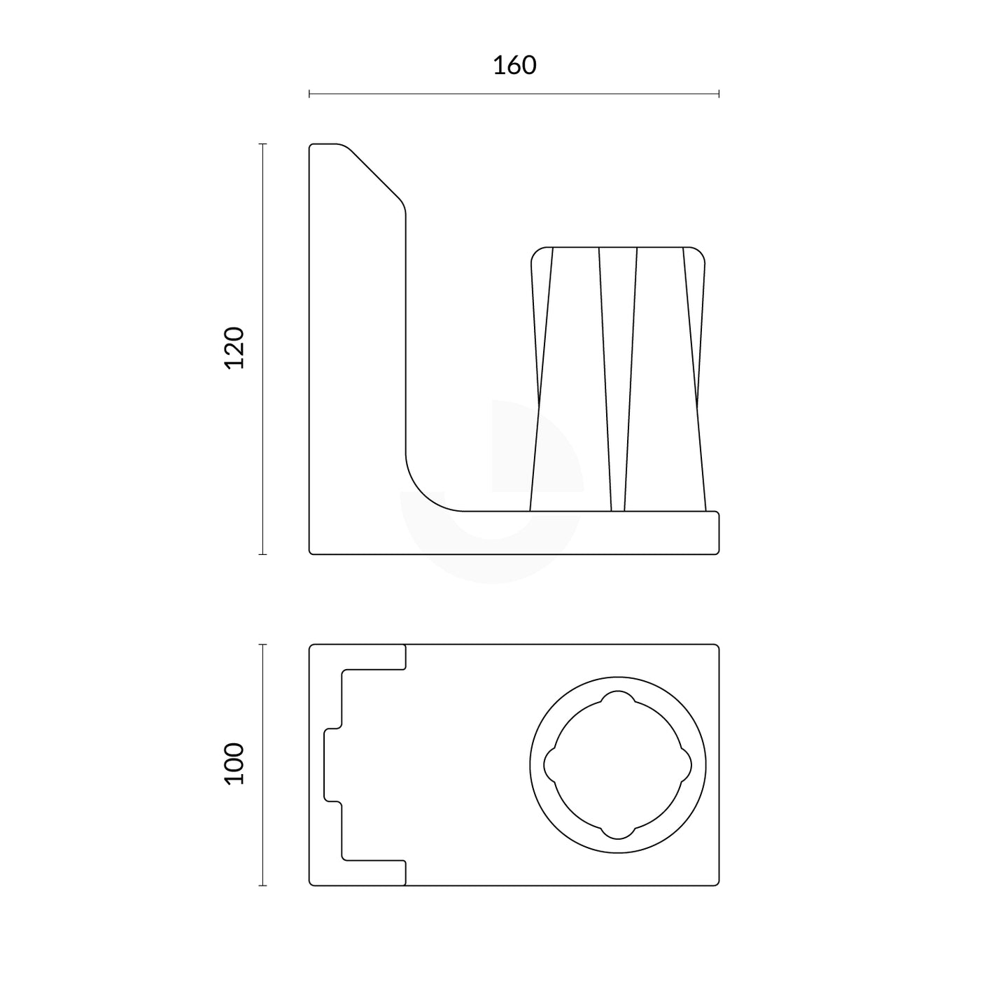 Wall Bracket For Cone Top Retractable Barrier