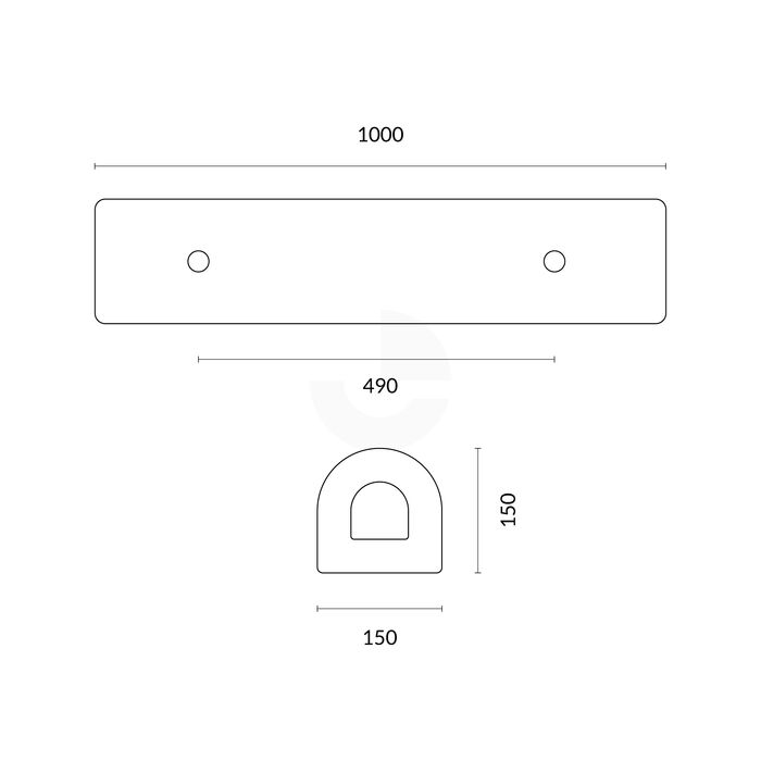 Docking Bumper - Black Rubber