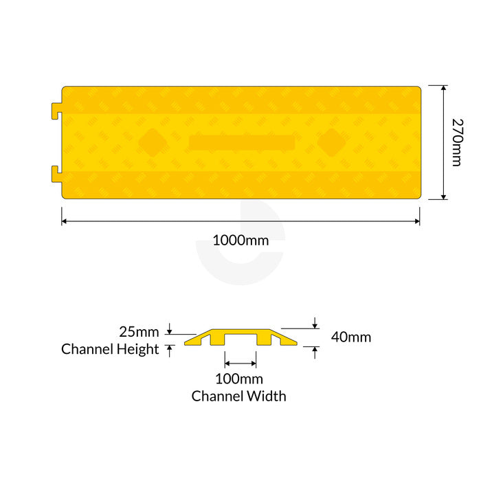 Cable Protector Drop Over Plastic - Yellow