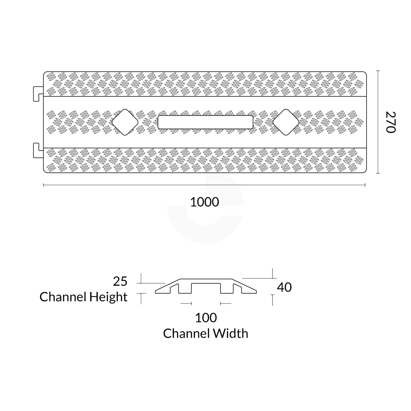 Cable Protector Drop Over Plastic - Yellow