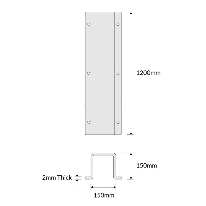 Downpipe Protector - 150mm Galvanised