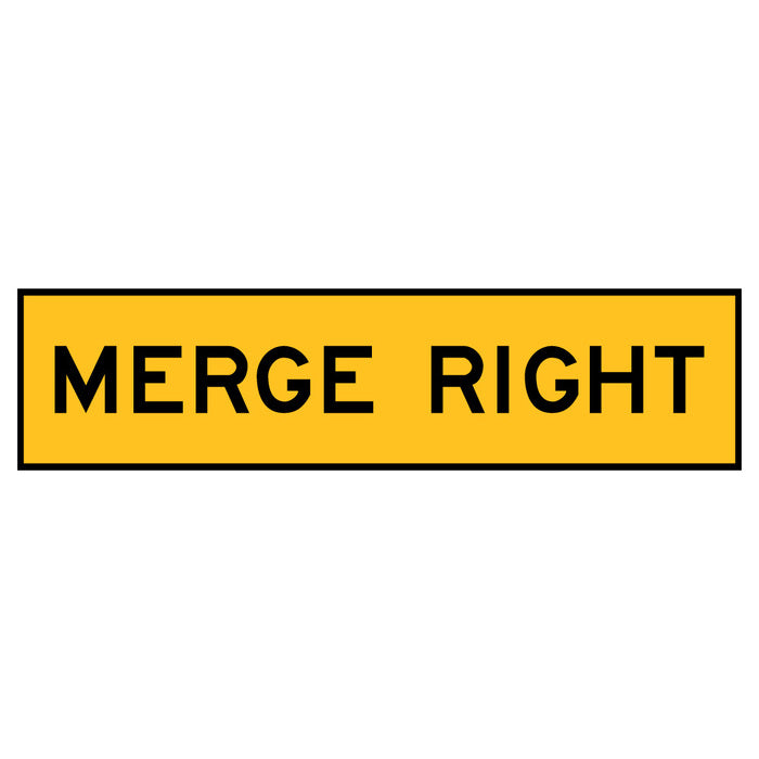 Merge Right Sign 1200x300 (Corflute)