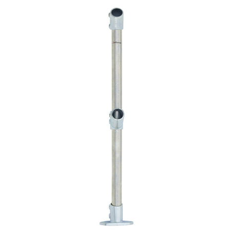 End Stanchion w/ Base Fixing Plate - 11-30deg - Gal/Yellow