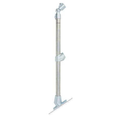 End Stanchion w/ Base Fixing Plate - 30-45deg - Gal/Yellow