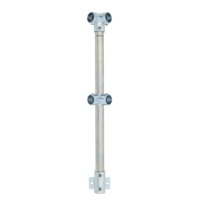 Corner Stanchion 90deg Corner Fixed w/ Rail mount - Gal/Yellow