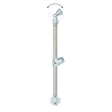 End Stanchion (Rise) w/ Rail Mount Fixing Plate - 11-30deg - Gal/Yellow