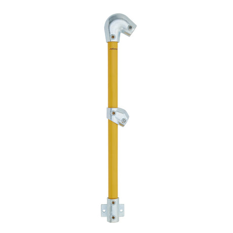 End Stanchion (Fall) w/ Rail Mount Fixing Plate - 31-44deg - Gal/yellow