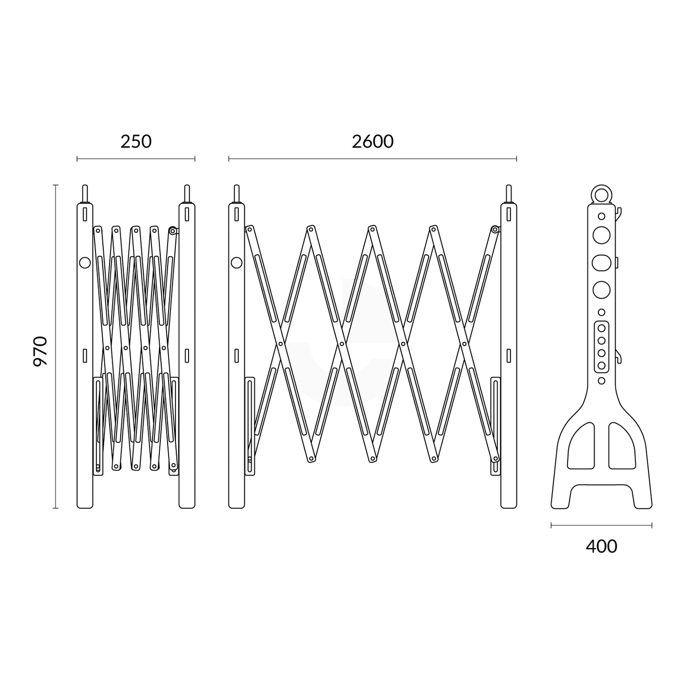 Expandable Safety Barrier - Lightweight Plastic
