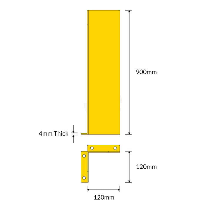 Racking Guard - L Shape - 900mm