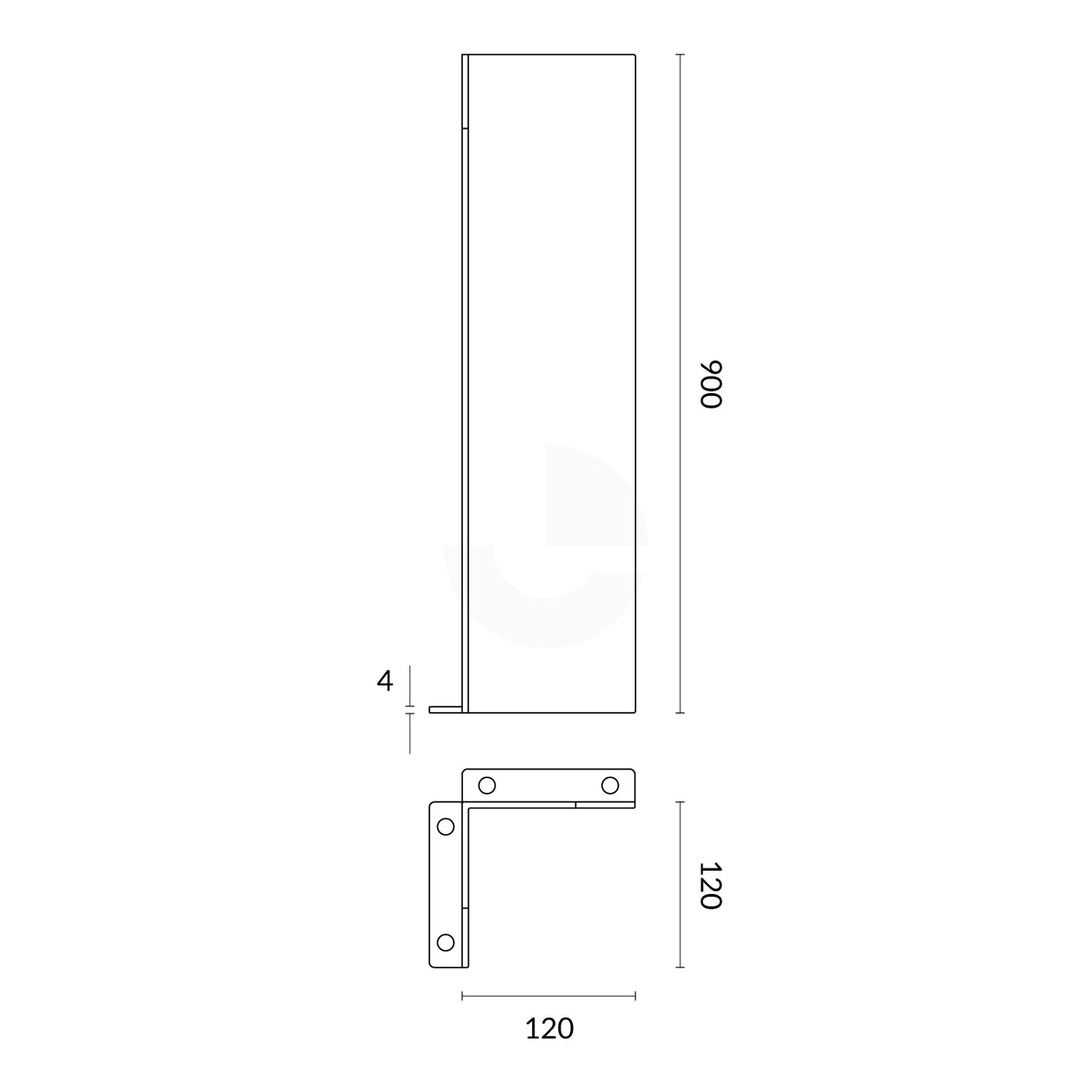 Racking Guard - L Shape - 900mm