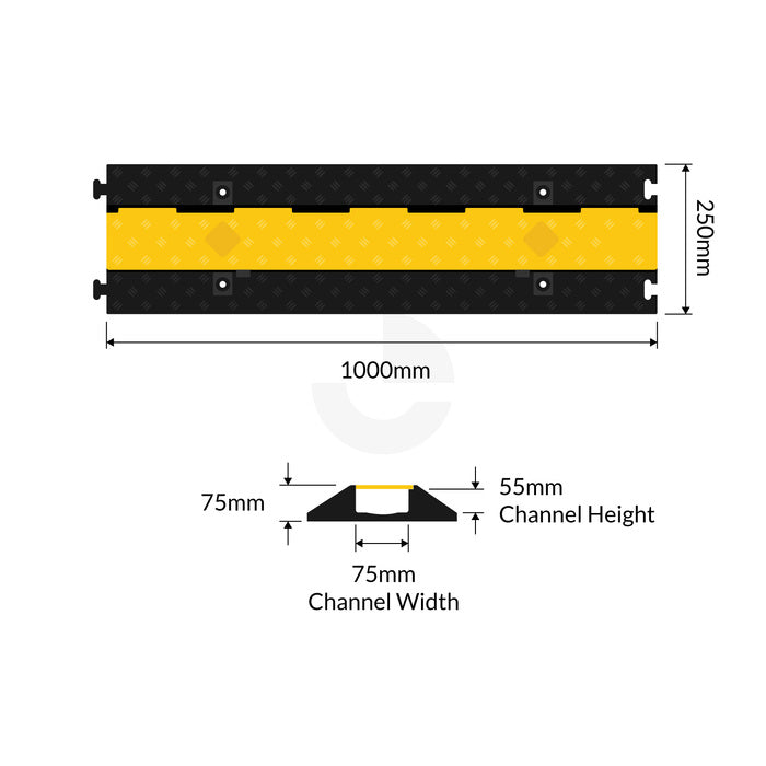 Speed Hump Cable Protector 1 Channel