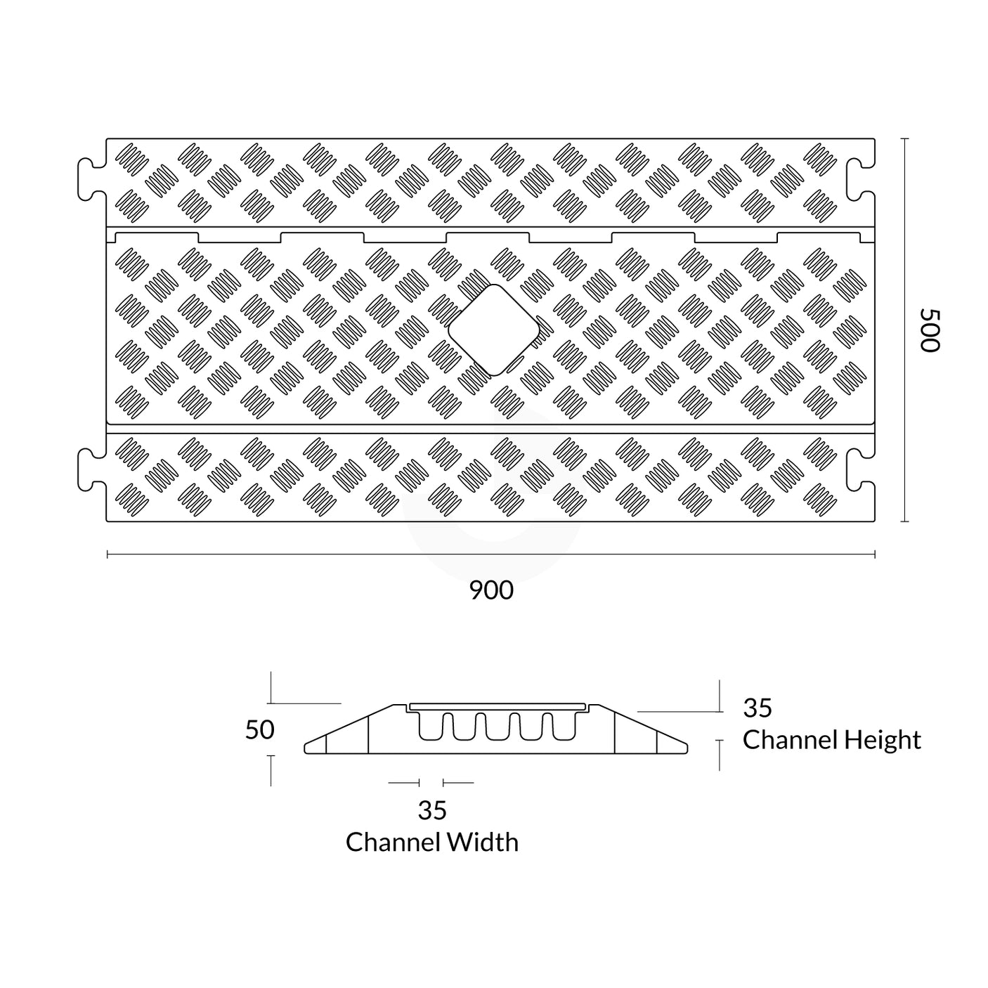 Speed Hump Cable Protector 5 Channel
