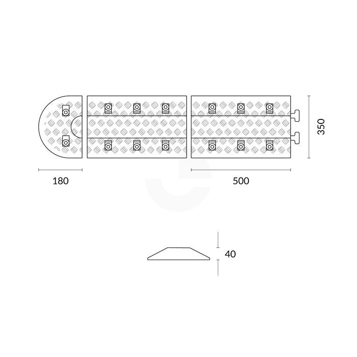 Speed Breaker Plastic Hump