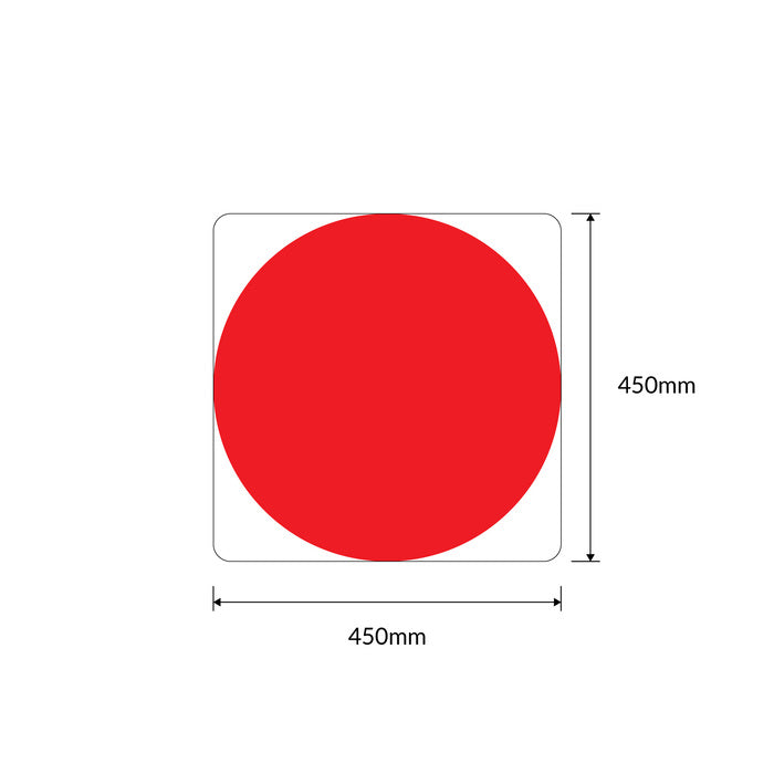 R2-4 "No Entry" Sign, 450mm x 450mm, Red Text on Reflective White Background Aluminium Sign