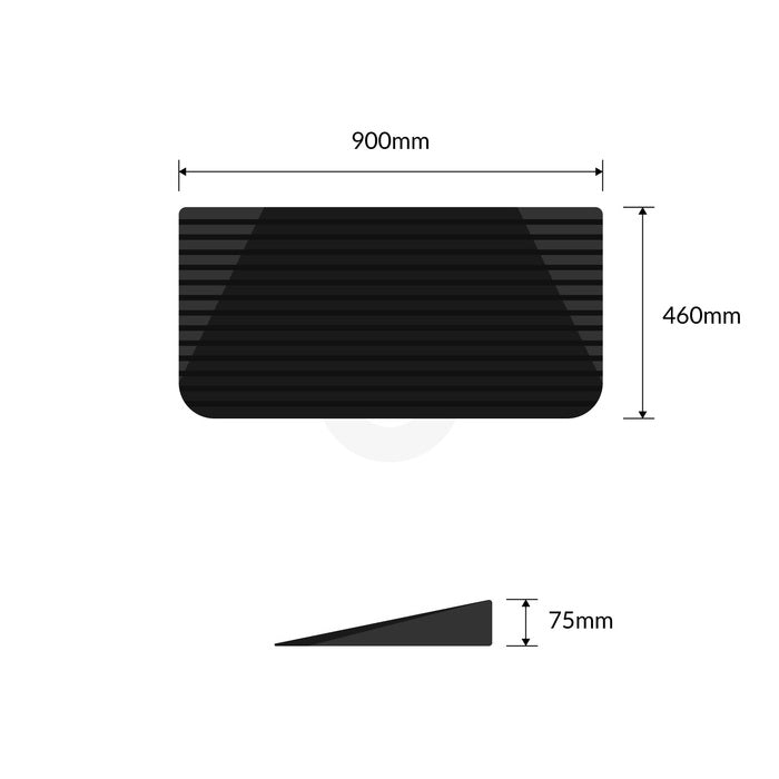 Threshold Door Access Ramp - 900 x 75mm High