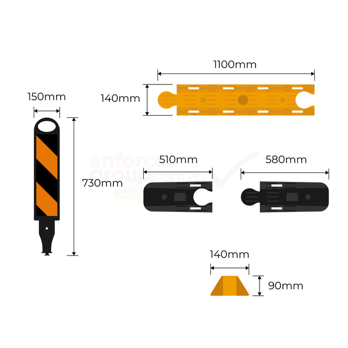 Traffic Lane Kerb Separator