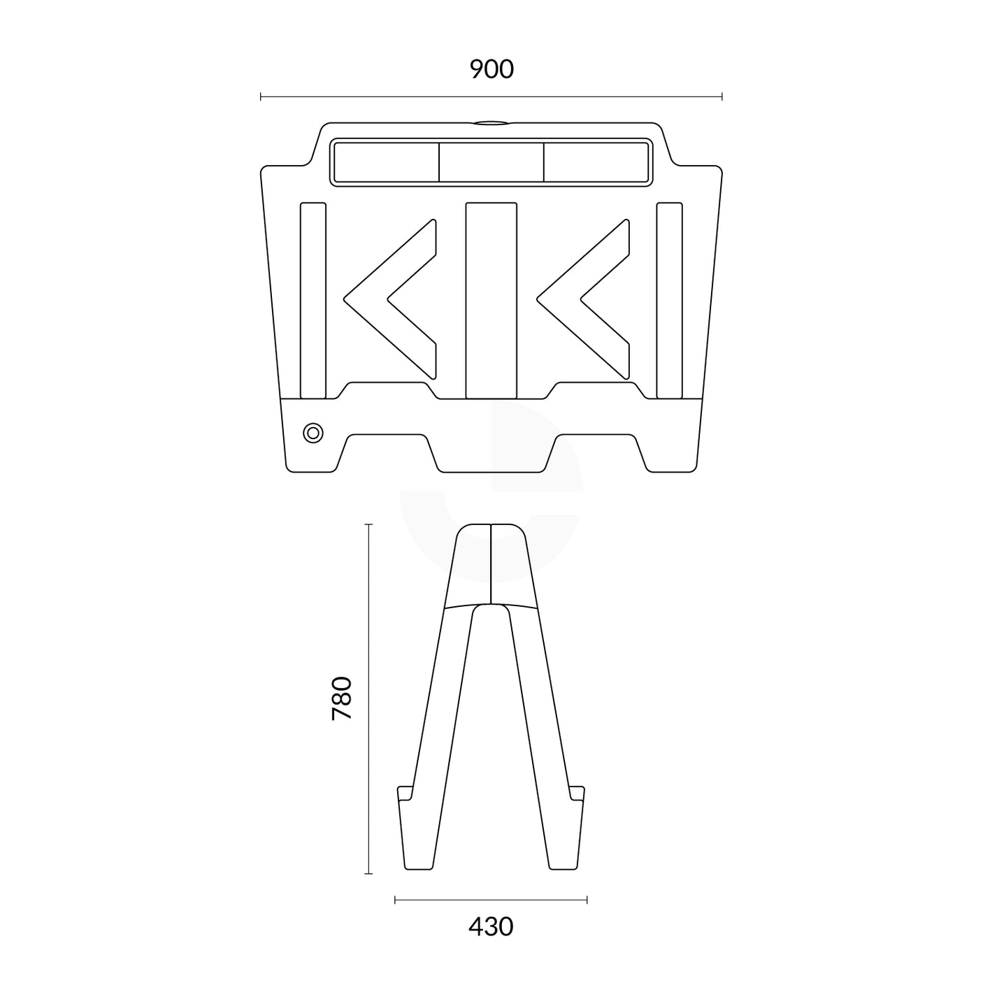 Stackable Water Barrier-White