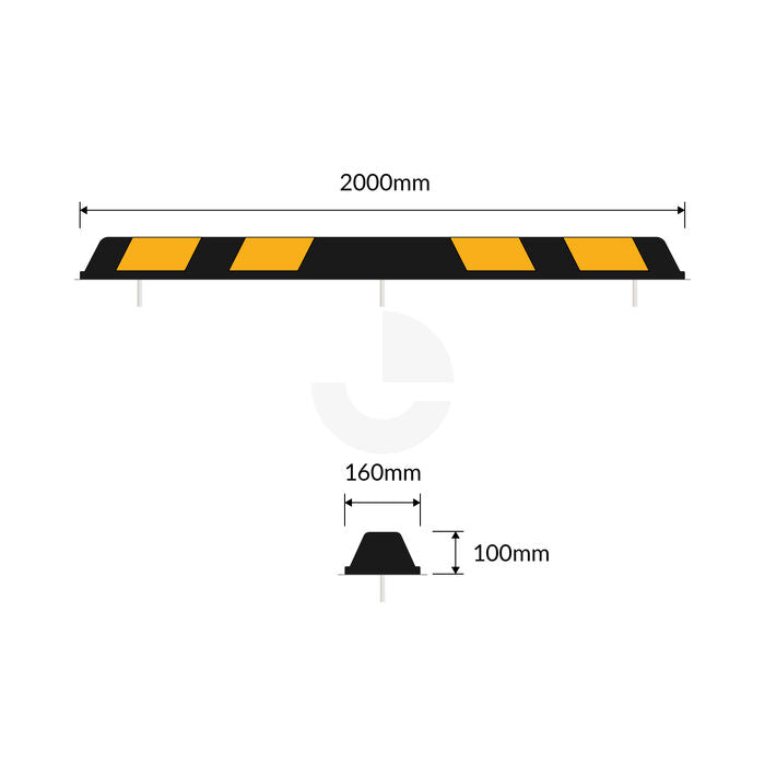 The Enforcer Wheel Stop 2 Metres Long