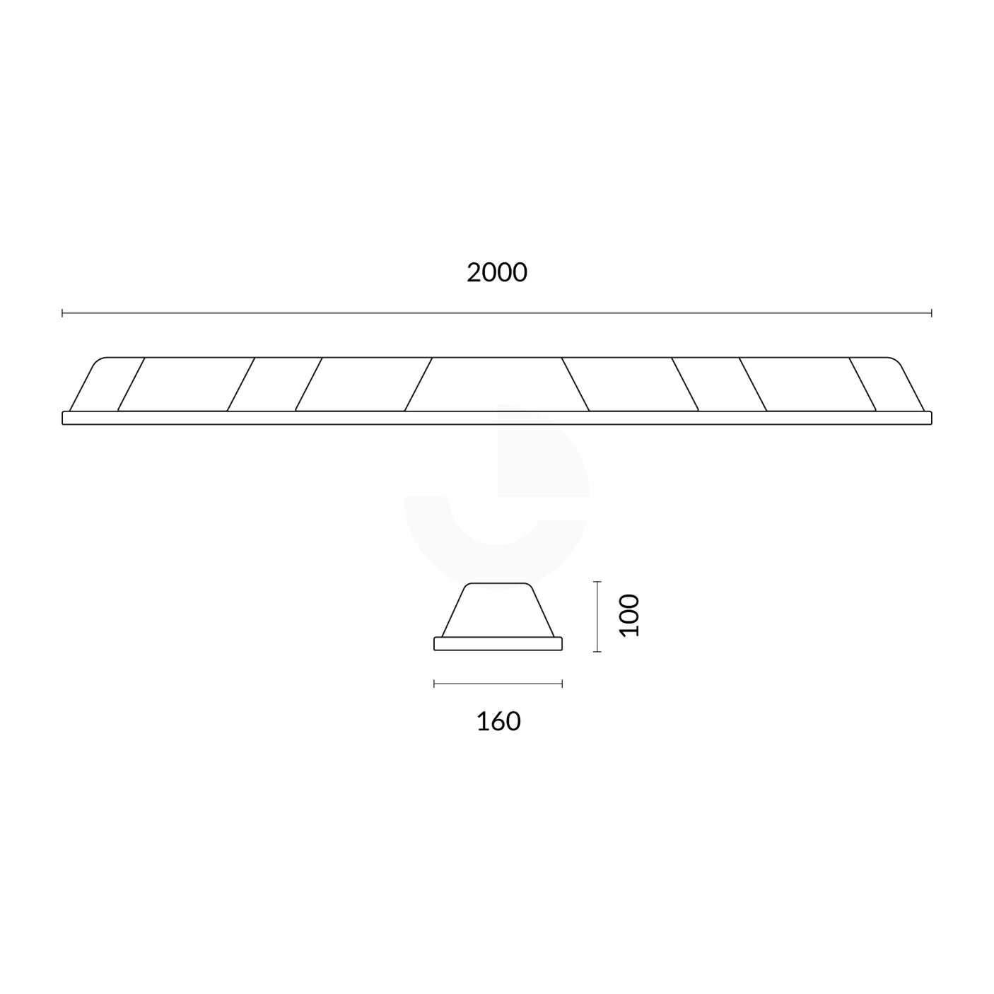 The Enforcer Wheel Stop 2 Metres Long