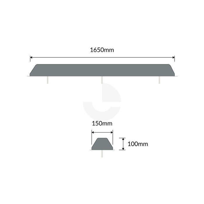 Poly Wheel Stops Grey