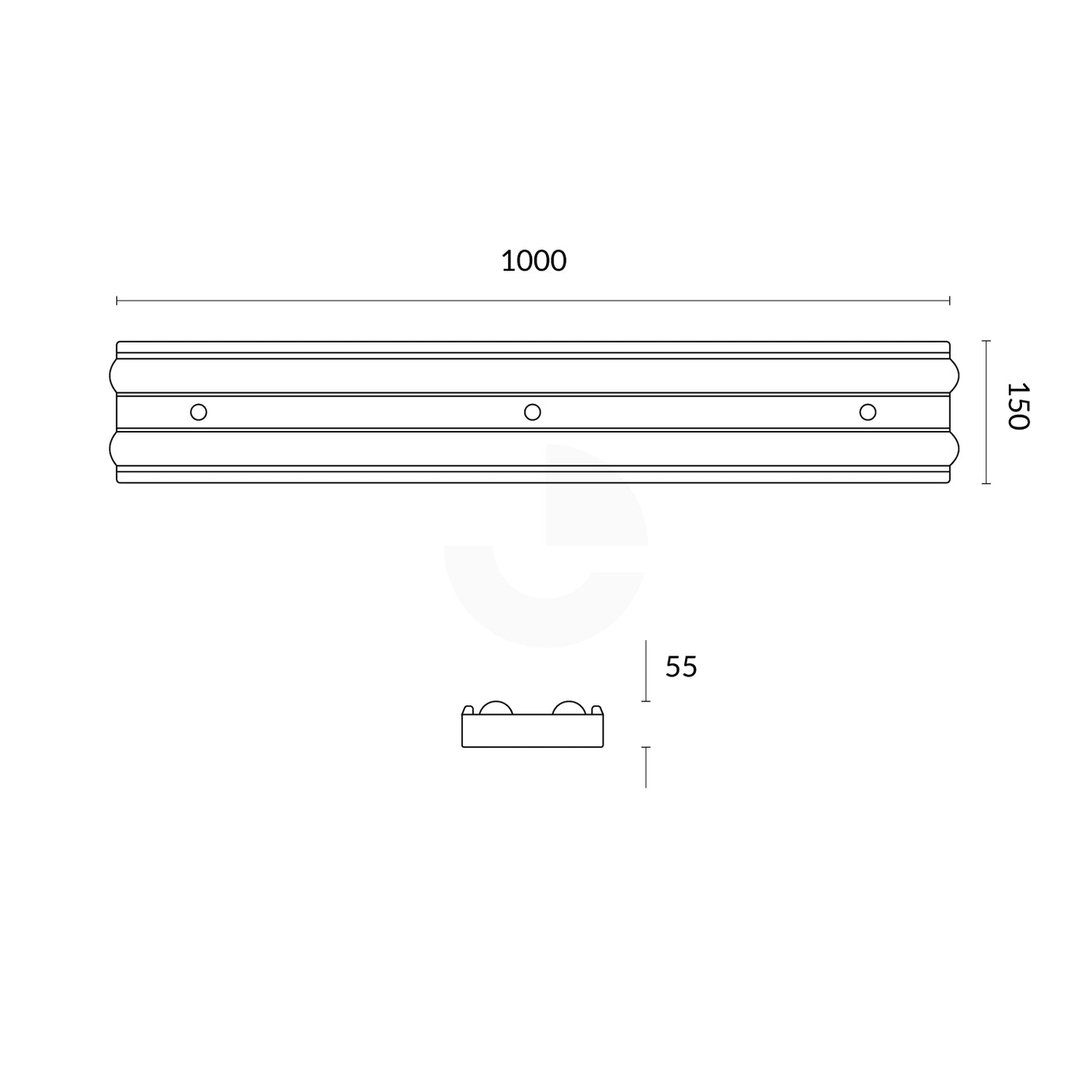 Wall Bumper Rubber - 1000mm