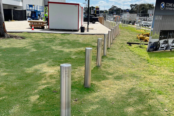 Security Bollard Installations for a Renovated Automotive Facility