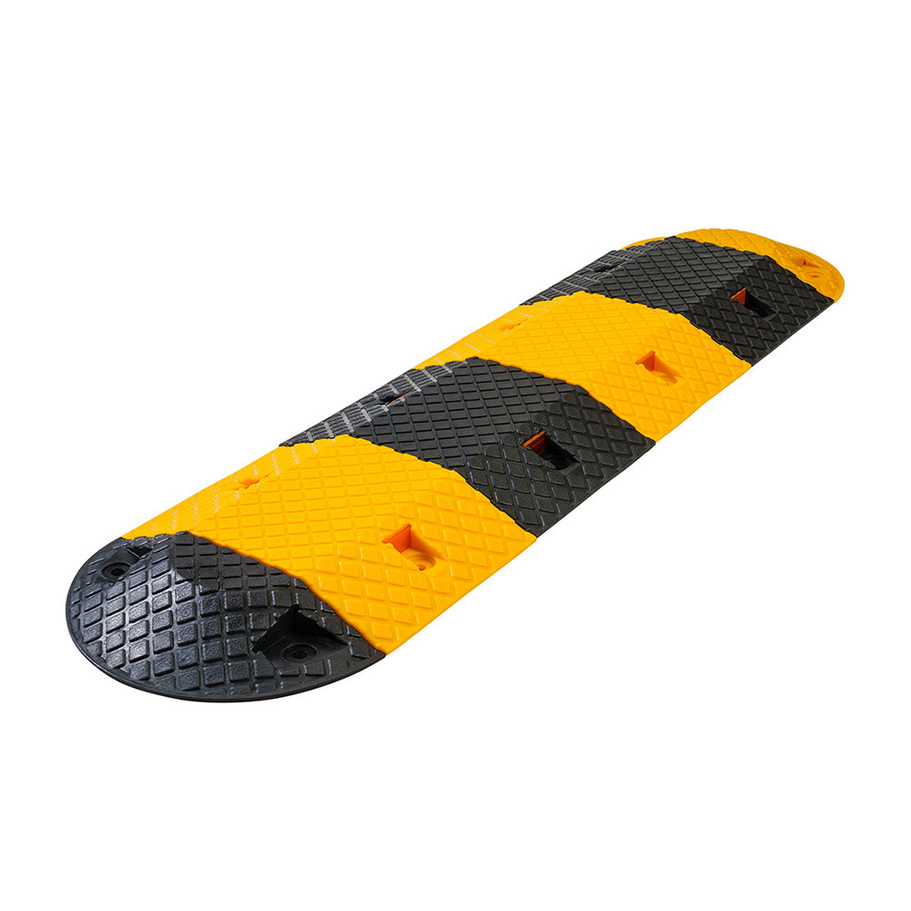 Plastic or rubber speed humps are often the best choice