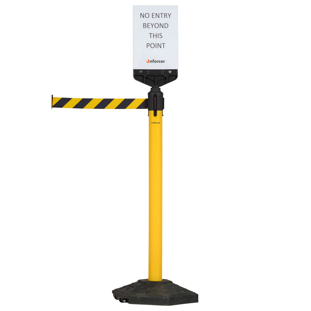 A4 Plastic Sign Frame Portrait - Black (Fits Retractable Belt Barrier)