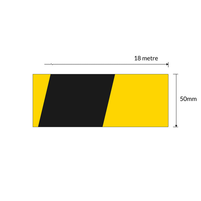 Anti Slip Tape Black and Yellow (18 Metre)