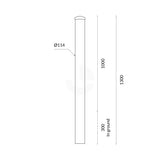 Bollard 114mm In Ground Hot Dipped - Galvanised