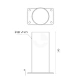 Bollard Base Only 114mm Surface Mounted Removable - Galvanised