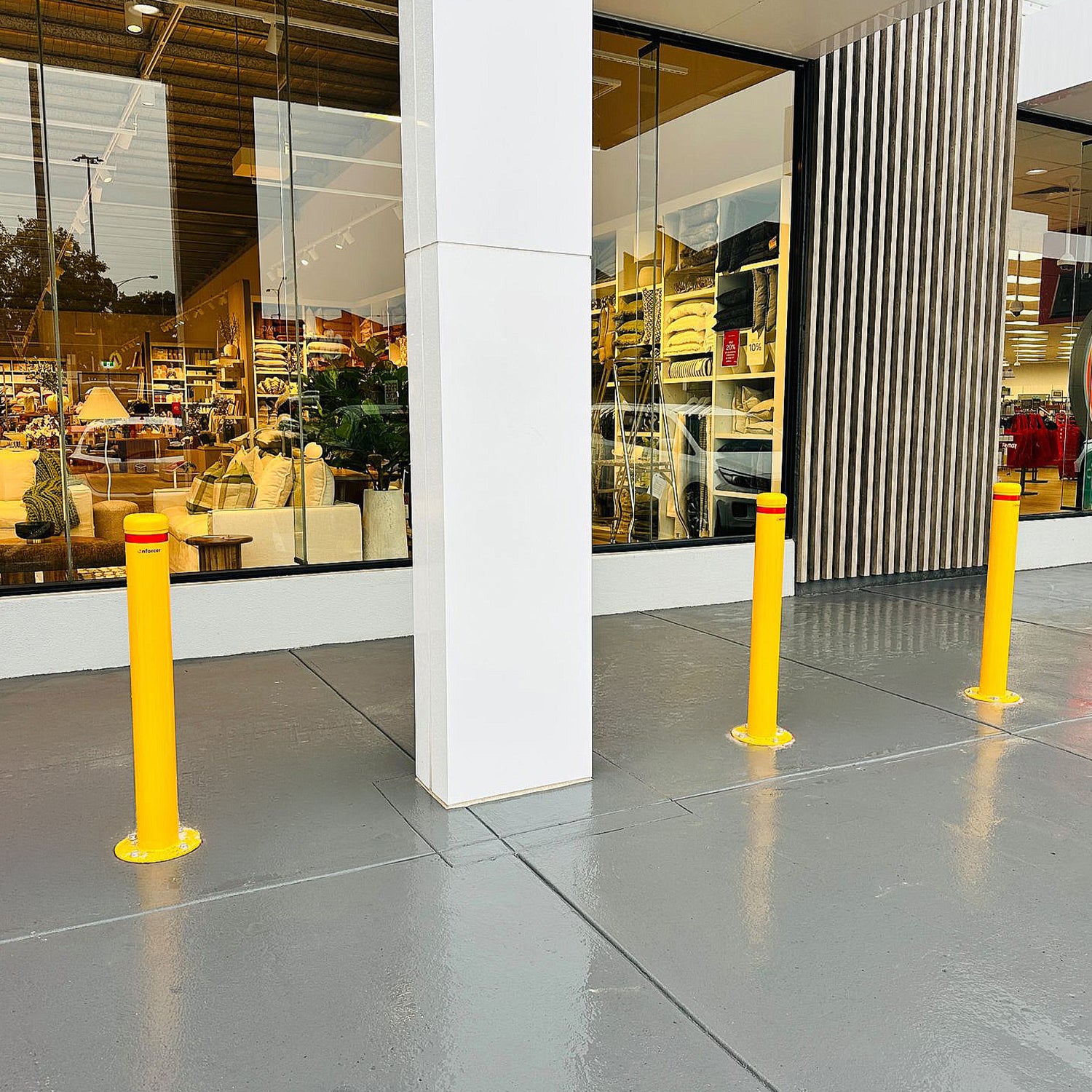 Surface Mounted Bollard 114mm Yellow