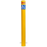 Bollard Disabled 140mm In Ground - Yellow
